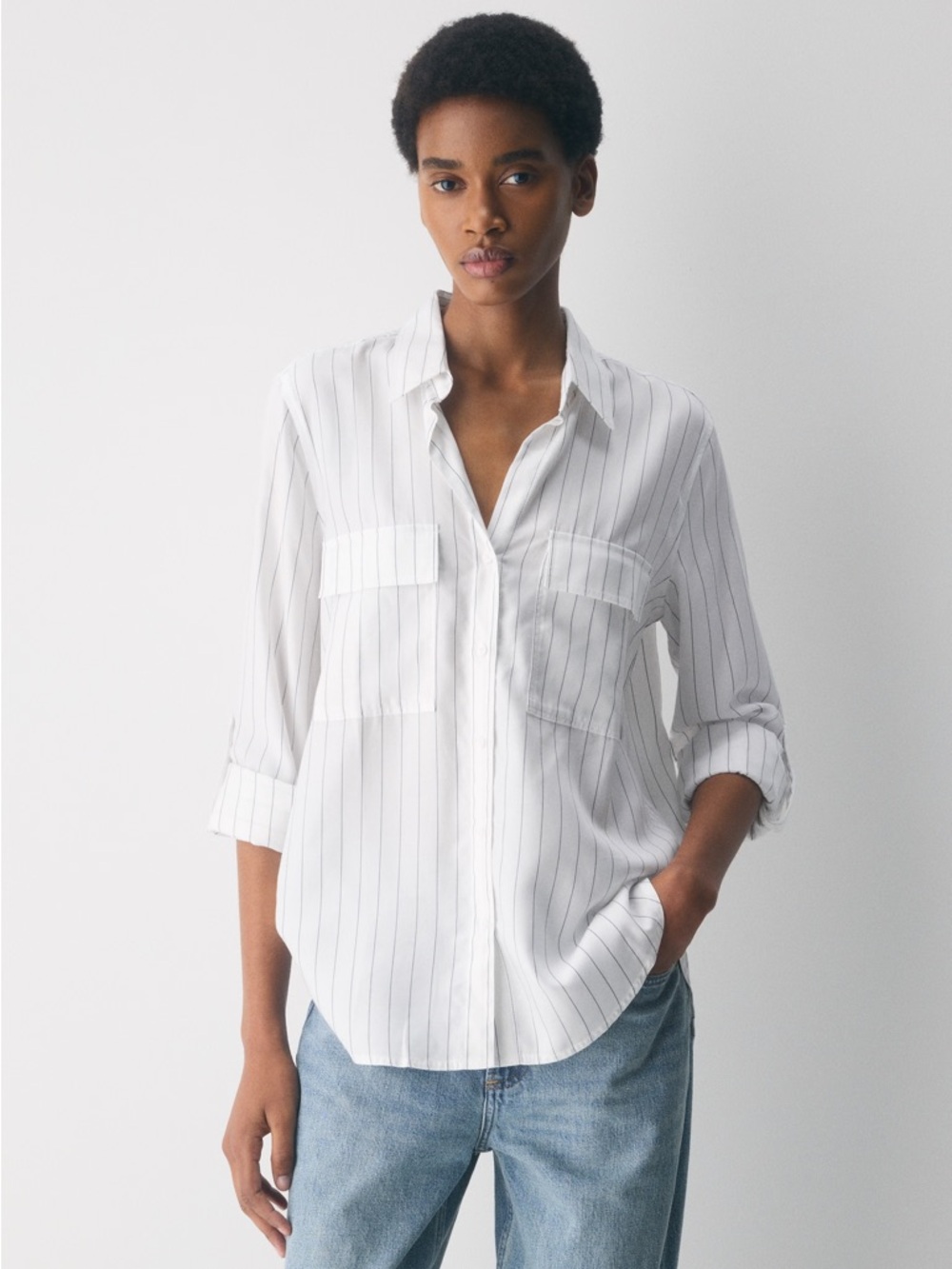 Aritzia Babaton Utility Shirt 100% Lyocell Women’s size Large